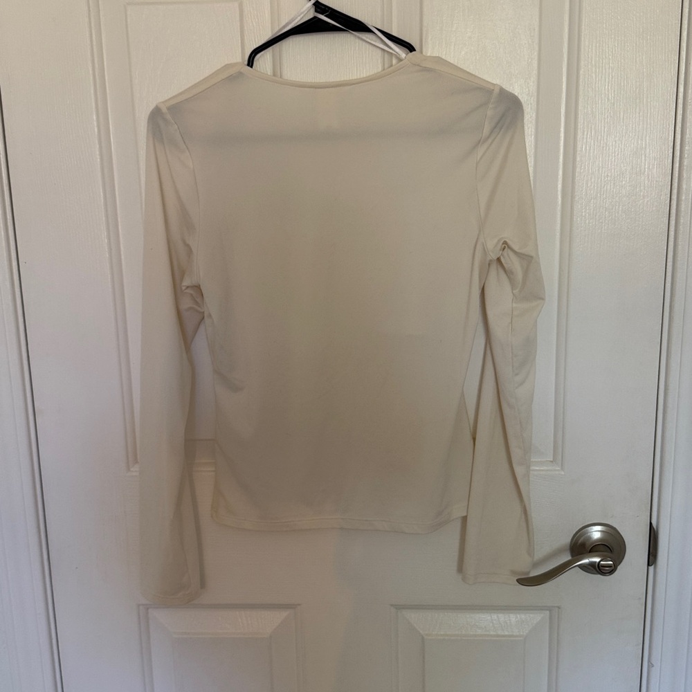 White Square Neck Long Sleeve - Picture 3 of 5